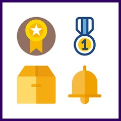 4 ribbon icon. Vector illustration ribbon set. box and bow icons for ribbon works