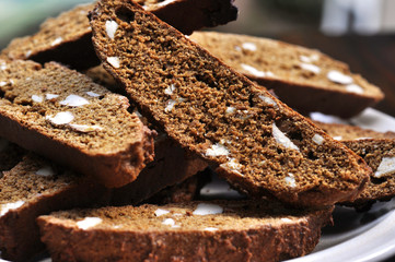 Almond Molasses Biscotti