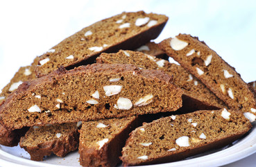 Almond Molasses Biscotti