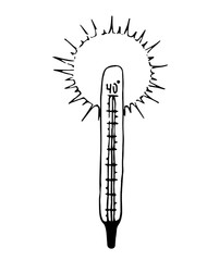 градусник thermometer tattoo sun 