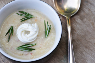 Potato Bacon Soup with Rosemary