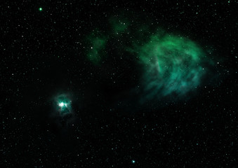 Obraz na płótnie Canvas Being shone nebula. 3D rendering