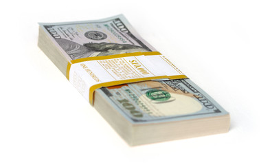 pack of hundred dollar bills
