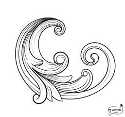 Curls and scrolls ornament for design elements.