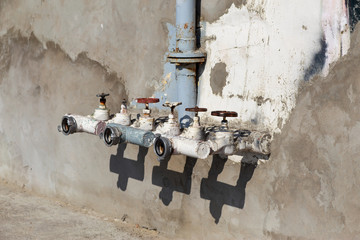 fire hydrant on the wall
