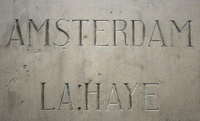 letter amsterdam stone