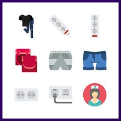 9 smile icon. Vector illustration smile set. short and shorts icons for smile works