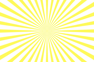 Simple yellow and white background. Stripes in retro pop art style