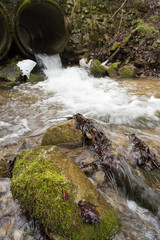 flowing water in the stream