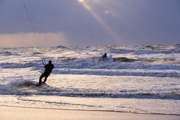 Kitesurfen in der niederländischen Nordsee