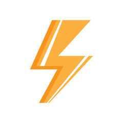 Isolated videogame thunder icon. Vector illustration design