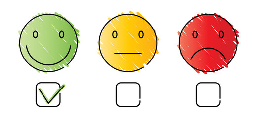 Thin line customer satisfaction rating