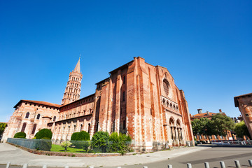 Saint Sernin basilica western entrance, Toulouse, france