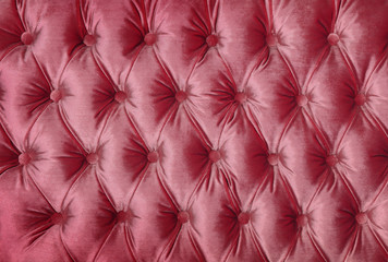 Pink capitone tufted fabric upholstery texture