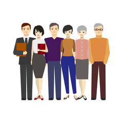 Obraz premium Cartoon Adult Character Man and Woman. Vector