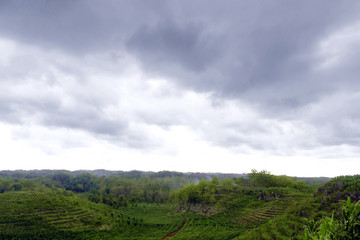 Fototapeta na wymiar Landscape Gunung bagus, Wonosari, Yogyakarta, Indonesia