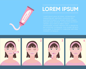 scheme of applying on face bleaching