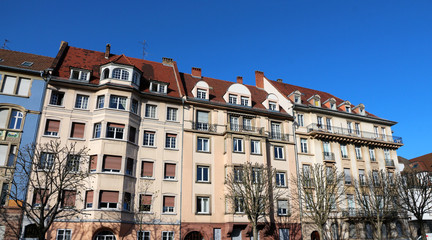 Fototapeta premium Real estate - classical apartment buildings - Strasbourg - France