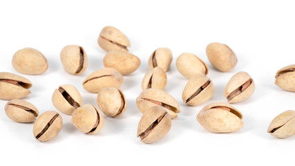 Pistachios stack isolated on a white background