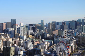 東京都文京区のシビックセンターからの眺め