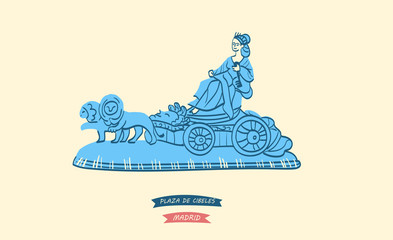 Cibeles Fountain, symbol of the Plaza de Cibeles