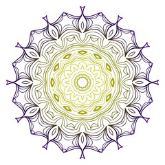 Flower coloring Mandala. decorative elements. Oriental pattern, vector illustration. Indian, moroccan, mystic, ottoman motifs.