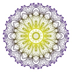 Ethnic ornamental mandala. Decorative design element. Vector illustration.