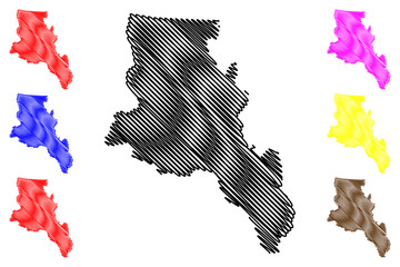 Catamarca (Region of Argentina, Argentine Republic, Provinces of Argentina) map vector illustration, scribble sketch Catamarca map