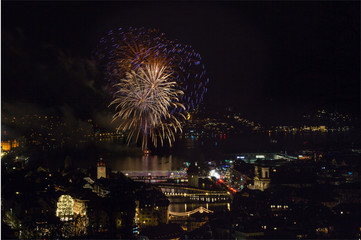 Feuerwerk, Silvester, Silvesterfeuerwerk, Emotion, Stimmung, Jahreswechsel, Schweiz, Farbe,...