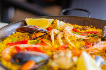 Traditional Span Food Paella.