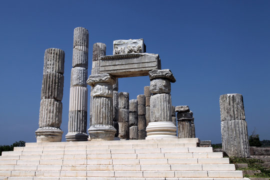 Apollon Smintheion ancient city in Gulpinar, Canakkale, Turkey