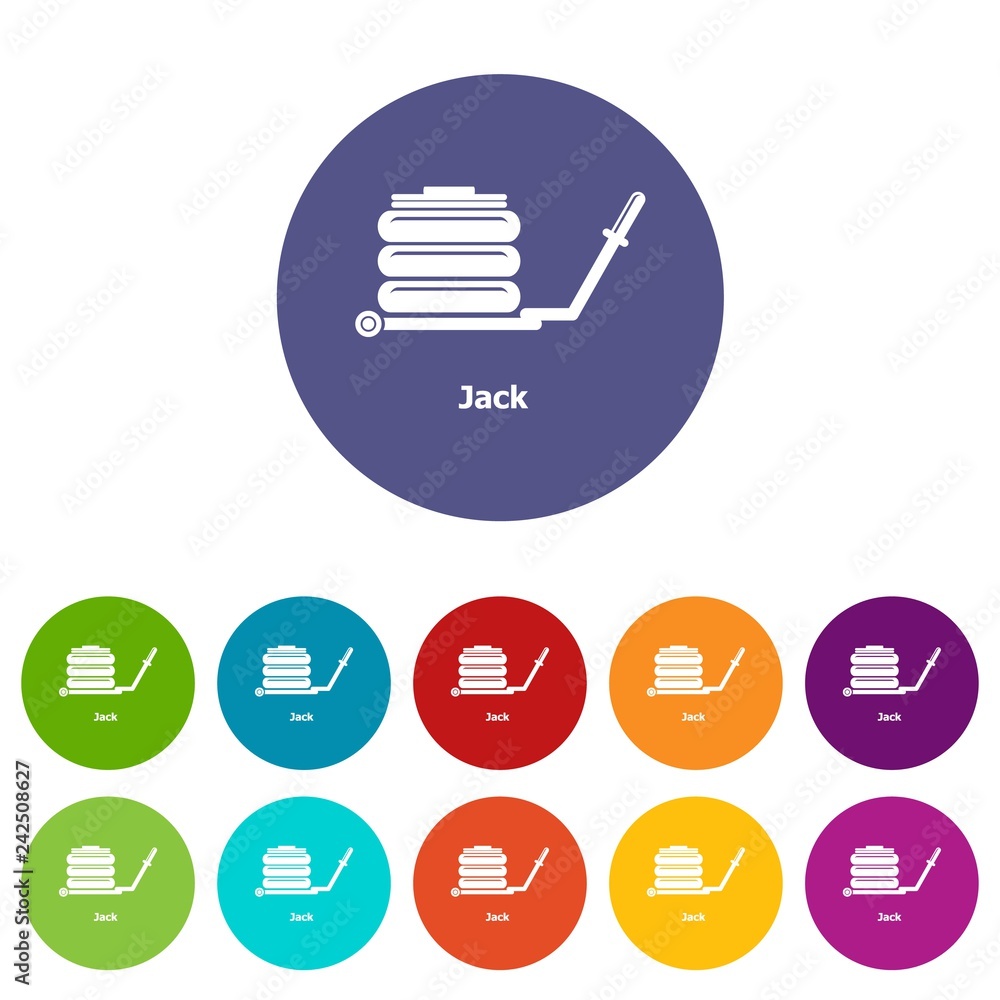Aufkleber jack icons color set vector for any web design on white background
