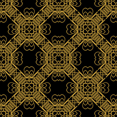 Abstract seamless retro art deco vintage ornamental background