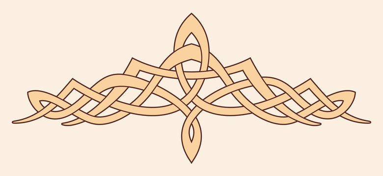 Vector Celtic national ornament for tattoo isolated on brige background.