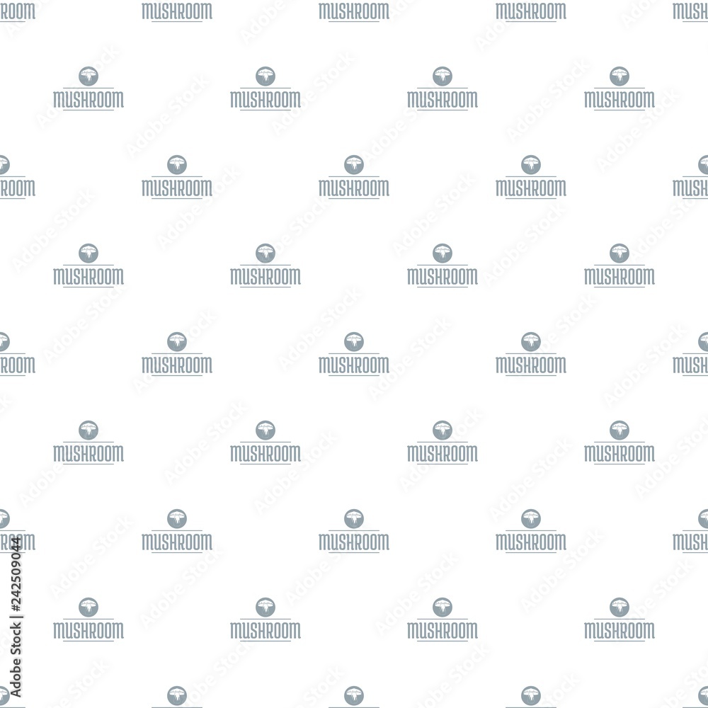 Poster mushroom plant pattern vector seamless repeat for any web design