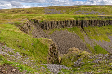 North Pennines landscape at the High Cup Nick in Cumbria, England, UK