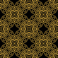 Abstract seamless retro art deco vintage ornamental background