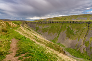 North Pennines landscape at the High Cup Nick in Cumbria, England, UK