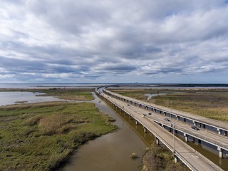 Interstate 10 westbound over Mobile Bay 