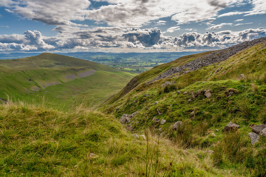 North Pennines landscape at the High Cup Nick in Cumbria, England, UK