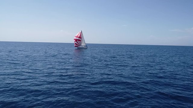 Sailing boat in the sea