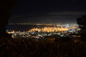 Haifa Bay by night