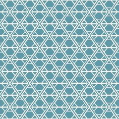 Geometric vintage line seamless background in white and turquoise colors. Simple graphic design, trendy geometry in scandinavian style for baby linen or web page background, gift and wrapping paper. 
