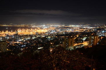 Haifa Bay by night