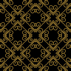 Abstract seamless retro art deco vintage ornamental background