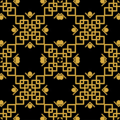 Abstract seamless retro art deco vintage ornamental background