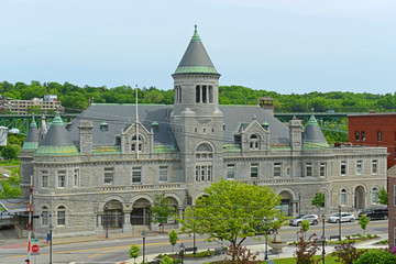 Old Post Office and Court House is a historic former federal government building with Romanesque Revival style on Water Street in downtown Augusta, Maine, USA.