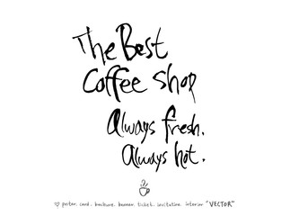 카페 포스터 / 손으로 그린 커피 그림