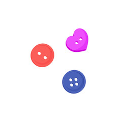 Sewing buttons illustration. Snaps, clothing, sewing. Needlework concept. Vector illustration can be used for topics like household, workshop