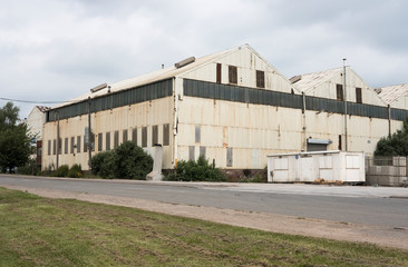 Fototapeta na wymiar Big white factory building